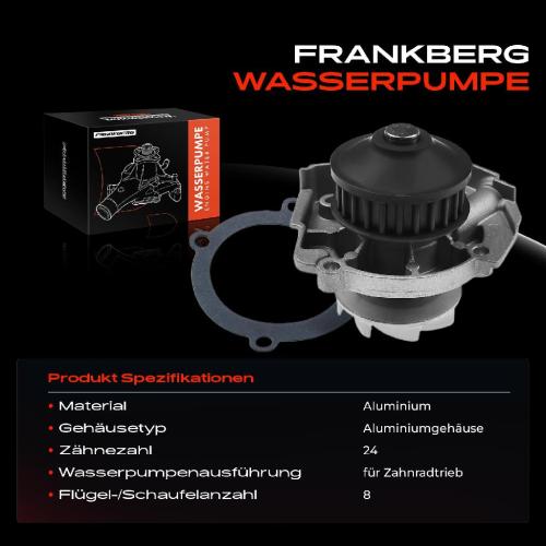 Frankberg 1x Wasserpumpe Kühlwasserpumpe für Fiat Panda 141 Doblo Punto Palio Strada Lancia Y Ypsilon 1.0L-1.2L Bild Frankberg 1x Wasserpumpe Kühlwasserpumpe für Fiat Panda 141 Doblo Punto Palio Strada Lancia Y Ypsilon 1.0L-1.2L