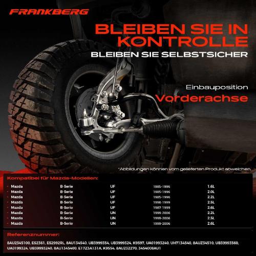 1x Querlenker Satz Vorderachse für Mazda B-Serie UF UN 1.6L 2.0L 2.2L 2.5L 2.6L 1985-2006 Bild 1x Querlenker Satz Vorderachse für Mazda B-Serie UF UN 1.6L 2.0L 2.2L 2.5L 2.6L 1985-2006