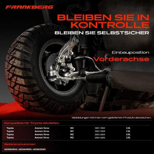Frankberg 1x Querlenker Vorderachse f r Toyota Avensis Verso M2 2.0L 2001-2005 Bild Frankberg 1x Querlenker Vorderachse f r Toyota Avensis Verso M2 2.0L 2001-2005