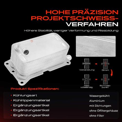 1x Ölkühler Motoröl für Mercedes-Benz A-Klasse W176 B-Klasse W242 CLA X156 C/ X117 Bild 1x Ölkühler Motoröl für Mercedes-Benz A-Klasse W176 B-Klasse W242 CLA X156 C/ X117