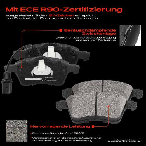 4x Bremsbeläge Vorderachse für VW Transporter IV Bus Kasten Pritsche/Fahrgestell 1990-2003 Bild 4x Bremsbeläge Vorderachse für VW Transporter IV Bus Kasten Pritsche/Fahrgestell 1990-2003