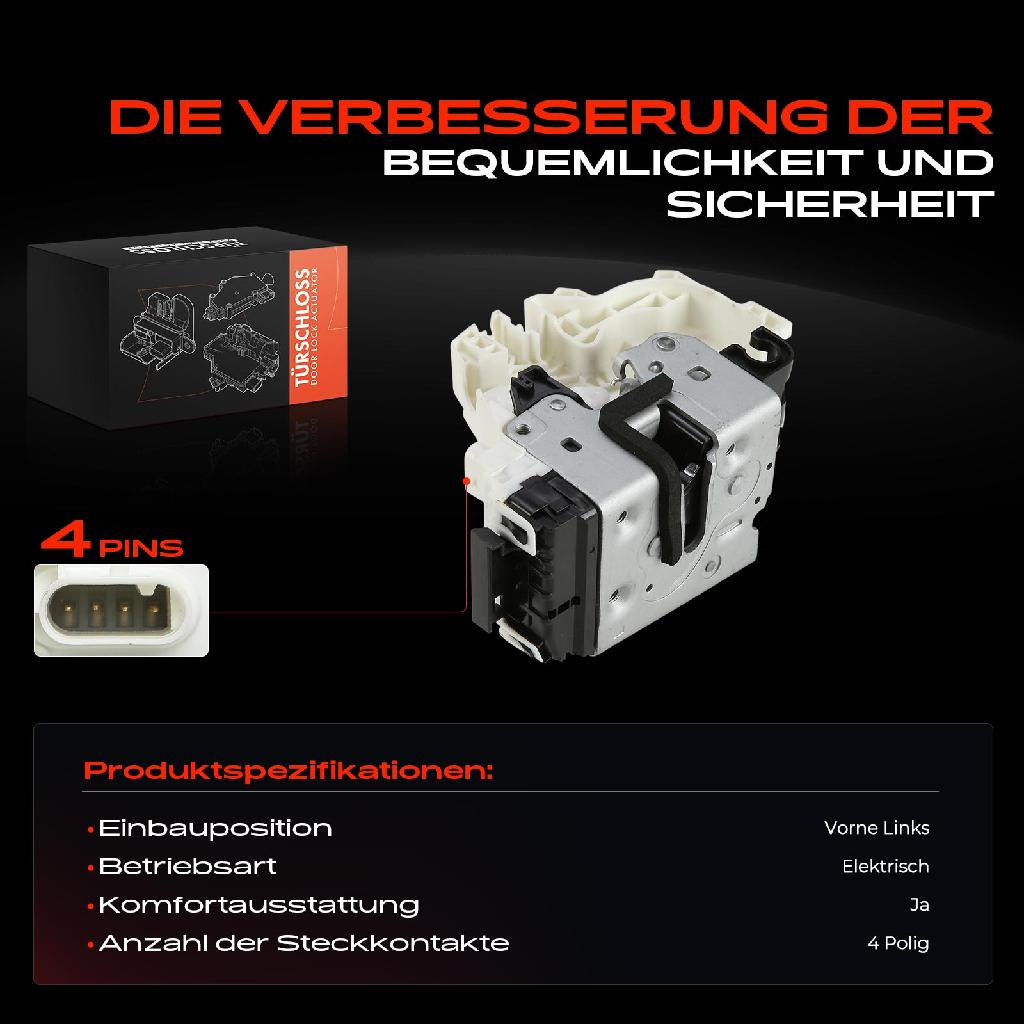1x Türschloss Vorne Links für Chrysler 200 Stufenheck Dodge Avenger Durango Grand Caravan Journey Jeep