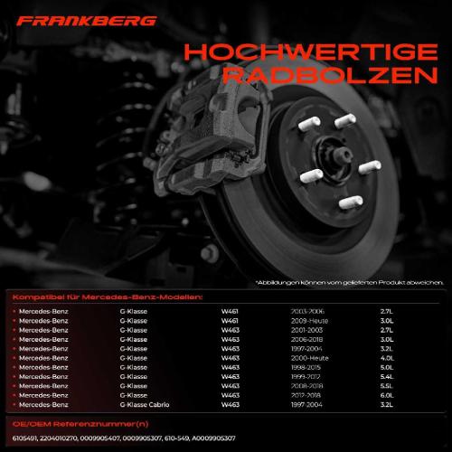 5x Radschraube für Mercedes W164 W463 W140 X164 X204 Bild 5x Radschraube für Mercedes W164 W463 W140 X164 X204