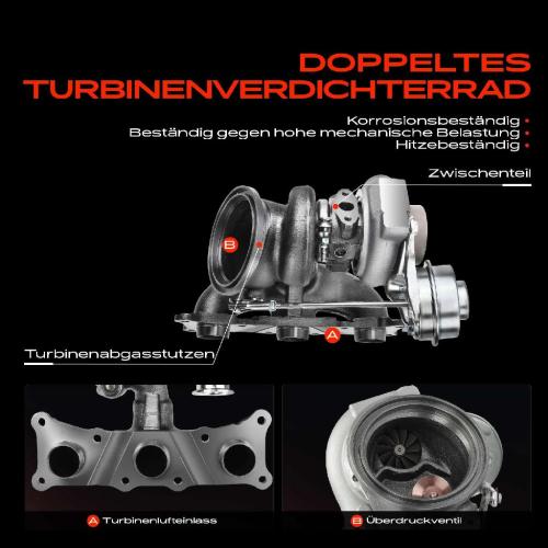 1x Turbolader Abgaskrümmer Einheit für BMW X6 E71 E72 3.0L 2007-2014 Bild 1x Turbolader Abgaskrümmer Einheit für BMW X6 E71 E72 3.0L 2007-2014