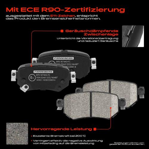 4x Bremsbeläge Hinterachse für Mazda 6 Kasten/Kombi Kombi Stufenheck GJ 2012-2025 Bild 4x Bremsbeläge Hinterachse für Mazda 6 Kasten/Kombi Kombi Stufenheck GJ 2012-2025