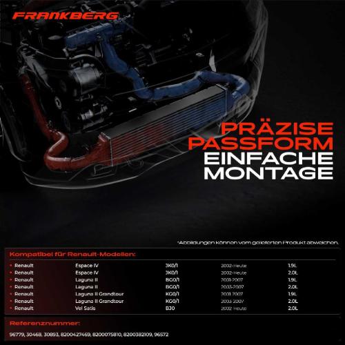 1x Ladeluftkühler Turbokühler für Renault Espace IV JK0/1 Laguna II BG0/1 KG0/1 Vel 1.9L 2.0L Bild 1x Ladeluftkühler Turbokühler für Renault Espace IV JK0/1 Laguna II BG0/1 KG0/1 Vel 1.9L 2.0L