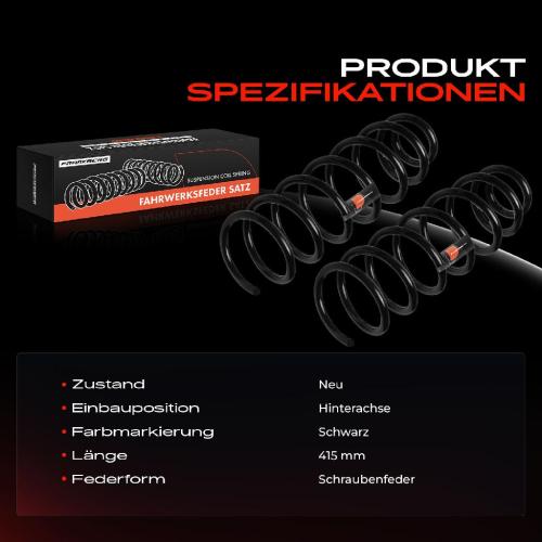 Frankberg 2x Fahrwerksfeder Hinterachse für Citroën Jumpy Peugeot Expert VF3A VF3U VF3X 2007-2016 Bild Frankberg 2x Fahrwerksfeder Hinterachse für Citroën Jumpy Peugeot Expert VF3A VF3U VF3X 2007-2016