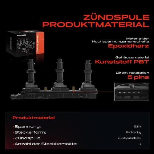 Frankberg 1x Zündmodul Zündspule für Cadillac CTS Opel Omega B Caravan Vectra CC C 2.6L 3.2L 2000-2005 Bild Frankberg 1x Zündmodul Zündspule für Cadillac CTS Opel Omega B Caravan Vectra CC C 2.6L 3.2L 2000-2005