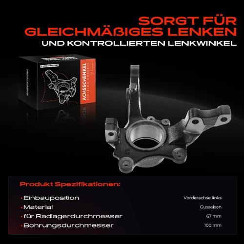 Frankberg 1x Achsschenkel Radaufhängung Vorderachse Links für Opel Combo Kasten Tour Corsa C Kasten Bild Frankberg 1x Achsschenkel Radaufhängung Vorderachse Links für Opel Combo Kasten Tour Corsa C Kasten