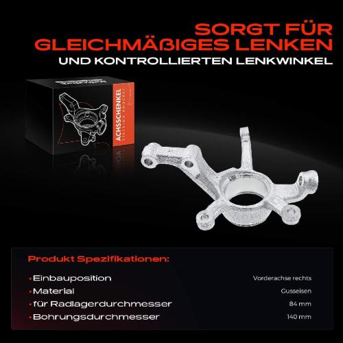 1x Achsschenkel Radaufhängung Vorderachse Rechts für Mercedes B-Klasse W242 C117 X156 Bild 1x Achsschenkel Radaufhängung Vorderachse Rechts für Mercedes B-Klasse W242 C117 X156