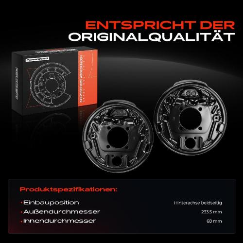 2x Ankerblech Bremsscheibe Hinterachse Beidseitig für Smart Fortwo Roadster Bj ab 2003 Bild 2x Ankerblech Bremsscheibe Hinterachse Beidseitig für Smart Fortwo Roadster Bj ab 2003