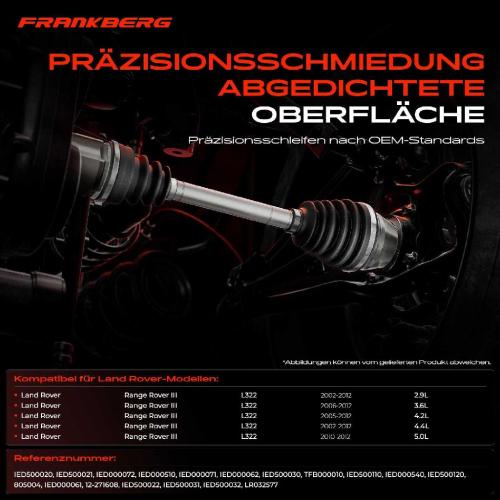 1x Antriebswelle Gelenksatz Vorderachse für Land Rover Range Rover III L322 Bild 1x Antriebswelle Gelenksatz Vorderachse für Land Rover Range Rover III L322