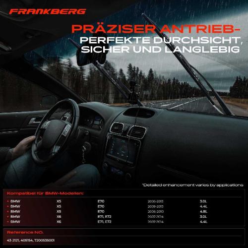 Frankberg 1x Wischermotor Scheibenwischermotor Vorne für BMW X5 E70 X6 E71 E72 2006-2014 Bild Frankberg 1x Wischermotor Scheibenwischermotor Vorne für BMW X5 E70 X6 E71 E72 2006-2014
