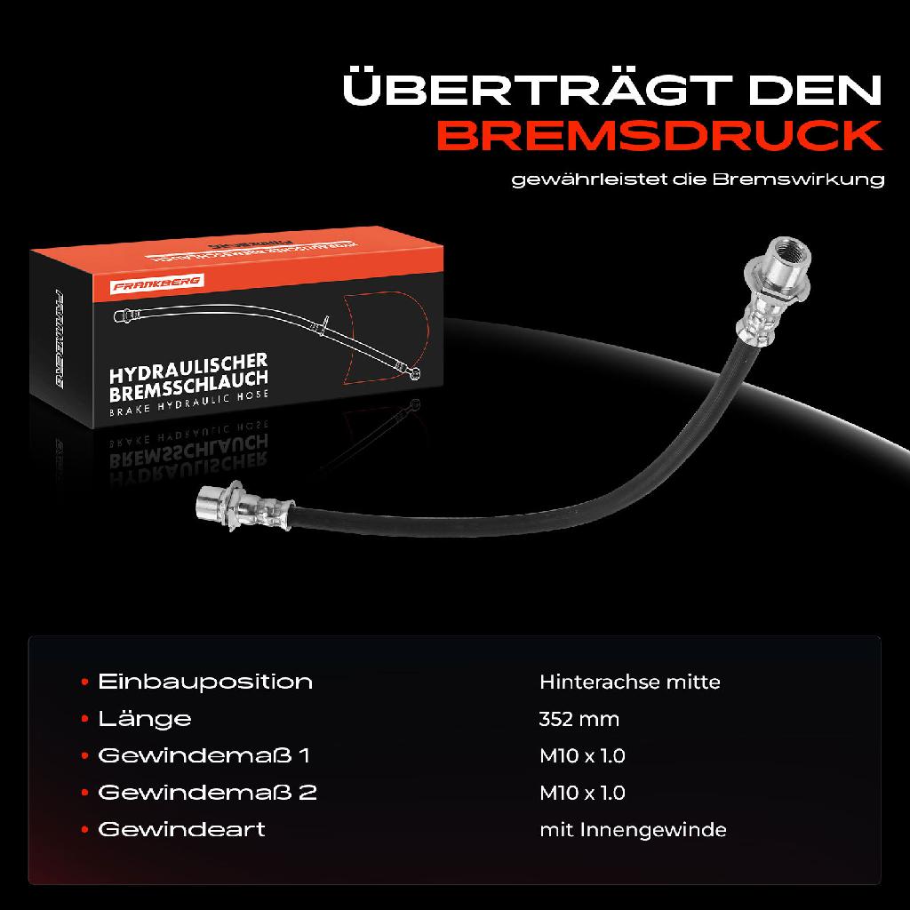 1x Bremsschlauch Bremsschläuche Hinterachse mitte für Toyota Land Cruiser 100 J1 4.2 4.7L