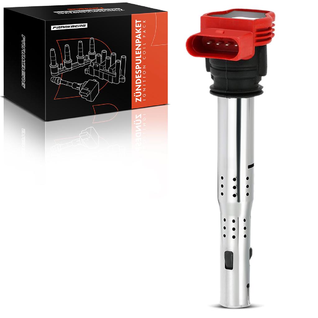 Frankberg 1x Zündmodul Zündspule für VW Touareg Audi A4 Avant Cabriolet A5 Sportback A6 Allroad A7 A8 Q5 Q7 R8 Spyder