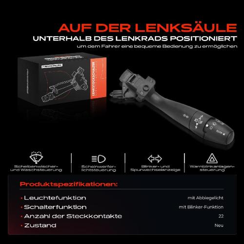 1x Kombischalter Lenkstockschalter für Peugeot 307 3A/C Break 3E SW 3H Citroën C5 I DC Bild 1x Kombischalter Lenkstockschalter für Peugeot 307 3A/C Break 3E SW 3H Citroën C5 I DC