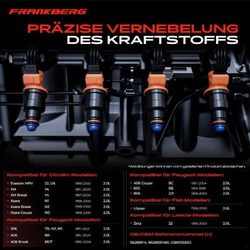4x Einspritzventil Einspritzdüse für Citroën XM Fiat Lancia Peugeot 306 Bild 4x Einspritzventil Einspritzdüse für Citroën XM Fiat Lancia Peugeot 306