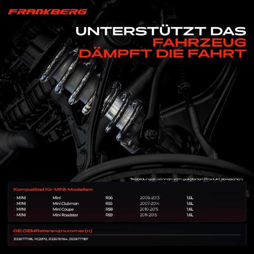 2x Fahrwerksfeder Vorderachse für MINI Mini R56 Mini Clubman R55 R58 Roadster R59 2006-2015 Bild 2x Fahrwerksfeder Vorderachse für MINI Mini R56 Mini Clubman R55 R58 Roadster R59 2006-2015