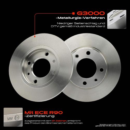 Frankberg 2x Bremsscheiben Hinterachse für Peugeot 106 II 206 CC Schrägheck Stufenheck SW 306 Cabriolet Bild Frankberg 2x Bremsscheiben Hinterachse für Peugeot 106 II 206 CC Schrägheck Stufenheck SW 306 Cabriolet