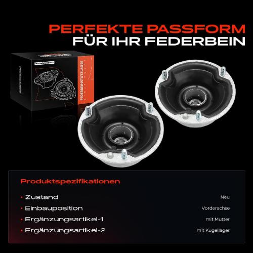 2x Domlager Federbeinstütz lager für BMW E46 E90 E91 E92 E93 E81 E82 E87 Bild 2x Domlager Federbeinstütz lager für BMW E46 E90 E91 E92 E93 E81 E82 E87