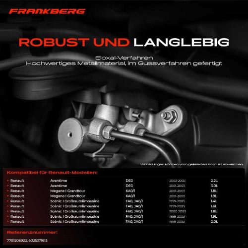 1x Hauptbremszylinder Bremszylinder für Renault Scénic I MPV Avantime DE0 Megane I Bild 1x Hauptbremszylinder Bremszylinder für Renault Scénic I MPV Avantime DE0 Megane I