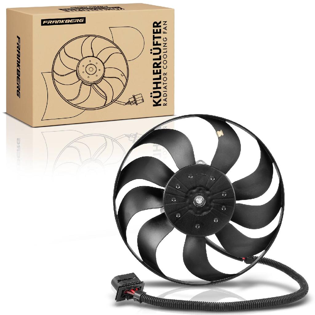 Frankberg 1x Motorkühller Einfachlüfter ohne Kühlerlüfterrahmen VW Golf IV 1J Audi A3 8L TT 8N Seat Leon