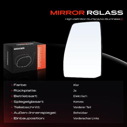 1x Spiegelglas Außenspiegel links für Ford Tourneo Custom V362 Bus F3 Kasten FY FZ Bild 1x Spiegelglas Außenspiegel links für Ford Tourneo Custom V362 Bus F3 Kasten FY FZ