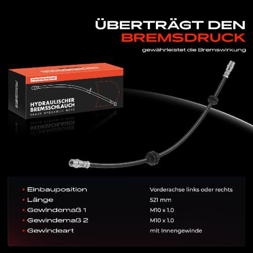 1x Bremsschlauch Bremsschläuche Vorderachse Links oder Rechts für Mercedes-Benz S-Klasse W220 Bild 1x Bremsschlauch Bremsschläuche Vorderachse Links oder Rechts für Mercedes-Benz S-Klasse W220