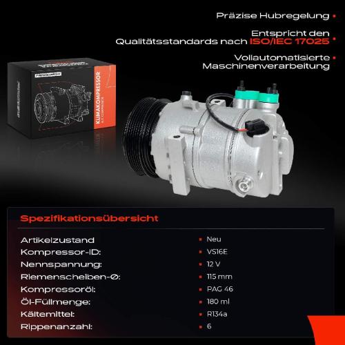 1x Klimakompressor für KIA Sportage SL Hyundai iX35 EL ELH LM 2.0L 2013-2015 Bild 1x Klimakompressor für KIA Sportage SL Hyundai iX35 EL ELH LM 2.0L 2013-2015
