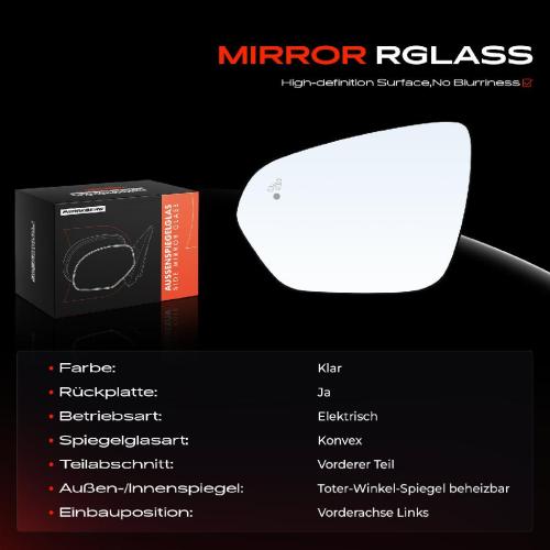 1x Spiegelglas Außenspiegel links für Dacia Duster HM 1.2L 1.3L 1.5L Bild 1x Spiegelglas Außenspiegel links für Dacia Duster HM 1.2L 1.3L 1.5L