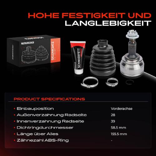 1x Antriebswelle Gelenksatz Vorderachse für Peugeot 308 II L3 LB LH LP 308 SW II Bild 1x Antriebswelle Gelenksatz Vorderachse für Peugeot 308 II L3 LB LH LP 308 SW II