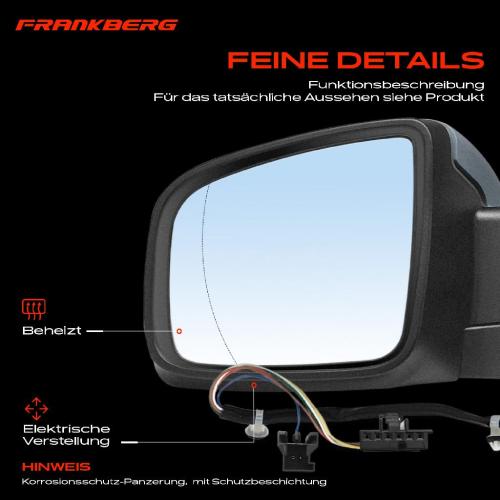 Frankberg 1x Außenspiegel Links für Mercedes-Benz Viano W639 Vito 2003-2014 Bild Frankberg 1x Außenspiegel Links für Mercedes-Benz Viano W639 Vito 2003-2014