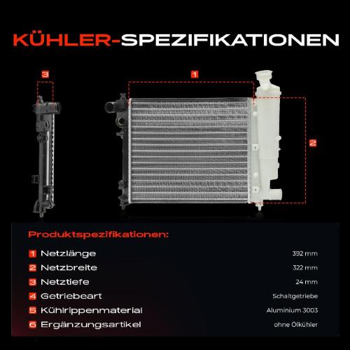 Frankberg 1x Kühler Wasserkühler Motorkühler für Citroën Saxo Peugeot 106 I II Bild Frankberg 1x Kühler Wasserkühler Motorkühler für Citroën Saxo Peugeot 106 I II