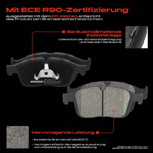 4x Bremsbeläge Vorderachse für Volvo XC60 156 XC60 I Van 2.0L 2.4L 2.5L 3.0L 3.2L 2015-2017 Bild 4x Bremsbeläge Vorderachse für Volvo XC60 156 XC60 I Van 2.0L 2.4L 2.5L 3.0L 3.2L 2015-2017