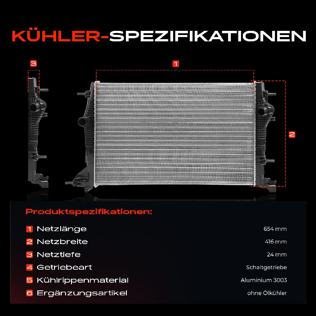 1x Kühler Wasserkühler Motorkühler für Renault Grand Scénic III JZ0/1Scénic III