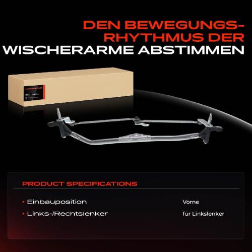 Frankberg 1x Wischergestänge Vorne für Skoda Fabia II 542 545 Roomster 5J Bild Frankberg 1x Wischergestänge Vorne für Skoda Fabia II 542 545 Roomster 5J