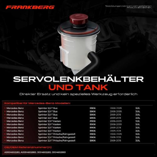 1x Ausgleichsbehälter Servolenkung für Mercedes-Benz Sprinter 3,5-T 906 Bild 1x Ausgleichsbehälter Servolenkung für Mercedes-Benz Sprinter 3,5-T 906