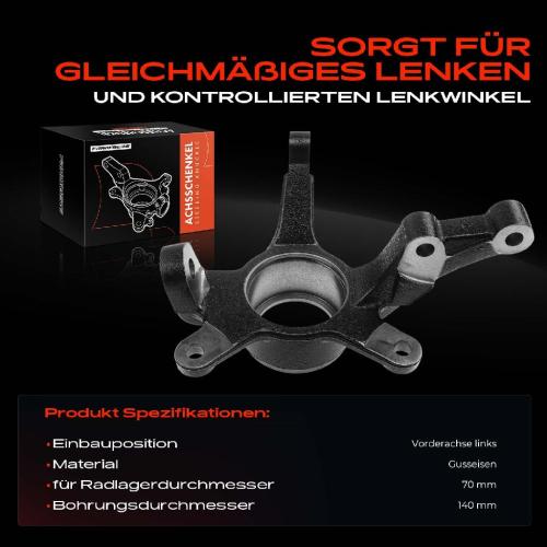 1x Achsschenkel Radaufhängung Vorderachse Links für Hyundai Getz TB 1.1L 1.3L 1.4L 1.5L 1.6L 2002-2010 Bild 1x Achsschenkel Radaufhängung Vorderachse Links für Hyundai Getz TB 1.1L 1.3L 1.4L 1.5L 1.6L 2002-2010