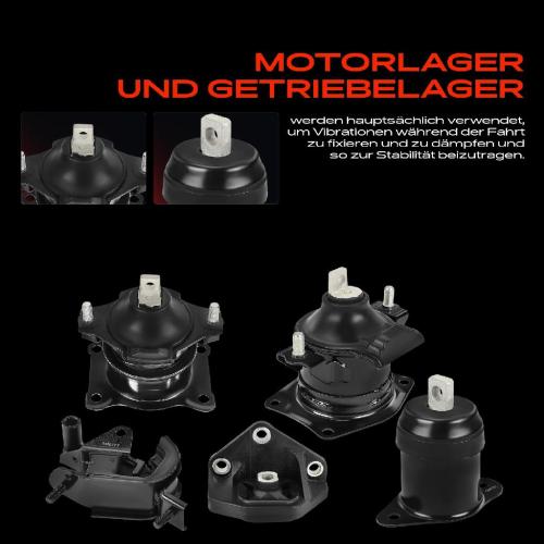 3x Motorlager Getriebelagerlager Rechts für Honda Accord VI CG VII CM 3.0L 1997-2016 Bild 3x Motorlager Getriebelagerlager Rechts für Honda Accord VI CG VII CM 3.0L 1997-2016