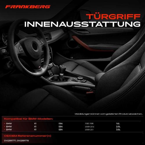 4x Türgriff Innenausstattung Beidseitig für BMW X1 E84 2.0L 1.6L 3.0L 2009-2015 Bild 4x Türgriff Innenausstattung Beidseitig für BMW X1 E84 2.0L 1.6L 3.0L 2009-2015