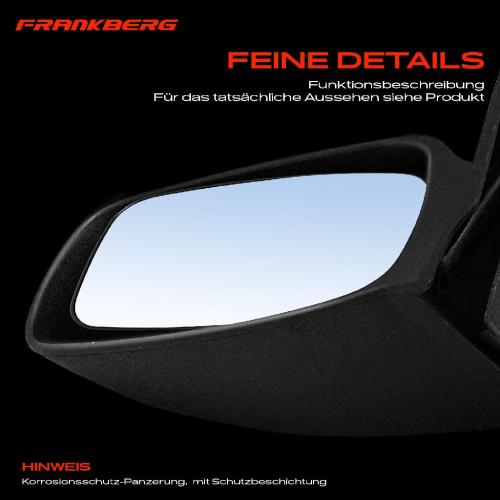 Frankberg 1x Außenspiegel Links für Ford Fiesta IV JA JB Fiesta Kasten J3 J5 1999-2002 Bild Frankberg 1x Außenspiegel Links für Ford Fiesta IV JA JB Fiesta Kasten J3 J5 1999-2002