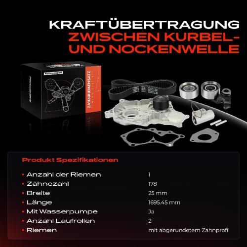 1x Zahnriemensatz Zahnriemen Wasserpumpe für Toyota Avensis T25 Corolla Verso E12 Bild 1x Zahnriemensatz Zahnriemen Wasserpumpe für Toyota Avensis T25 Corolla Verso E12