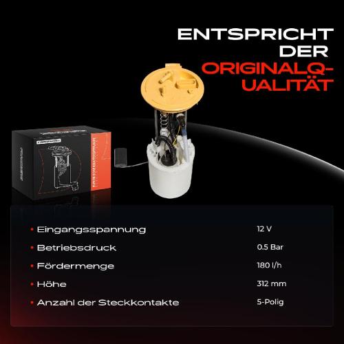 Frankberg 1x Kraftstoffpumpe für VW Passat 3C2 Passat Variant 3C5 2.0L 2005-2010 Bild Frankberg 1x Kraftstoffpumpe für VW Passat 3C2 Passat Variant 3C5 2.0L 2005-2010