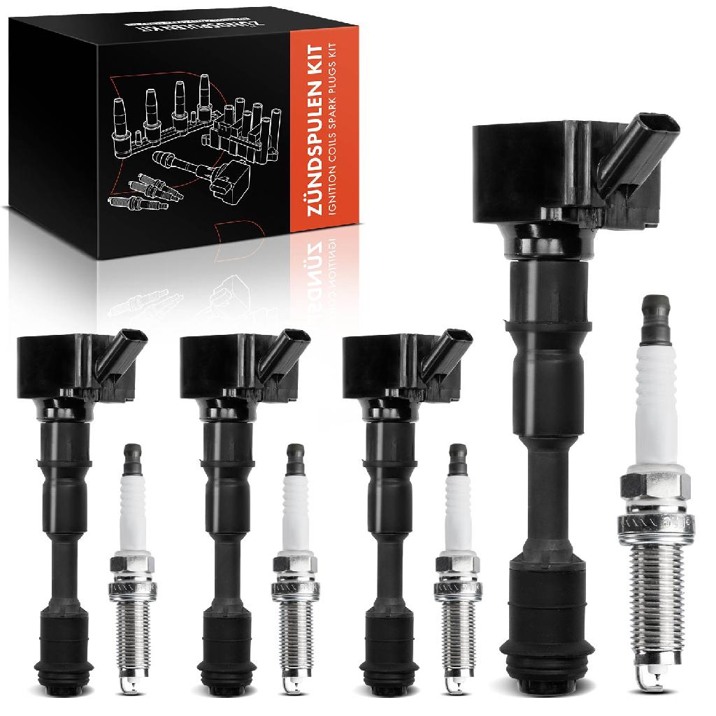 Frankberg 4x Zündspule Zündkerze für Volvo S60 II III S80 S90 V40 Schrägheck V60 I V70 V90 Cross Country Kombi