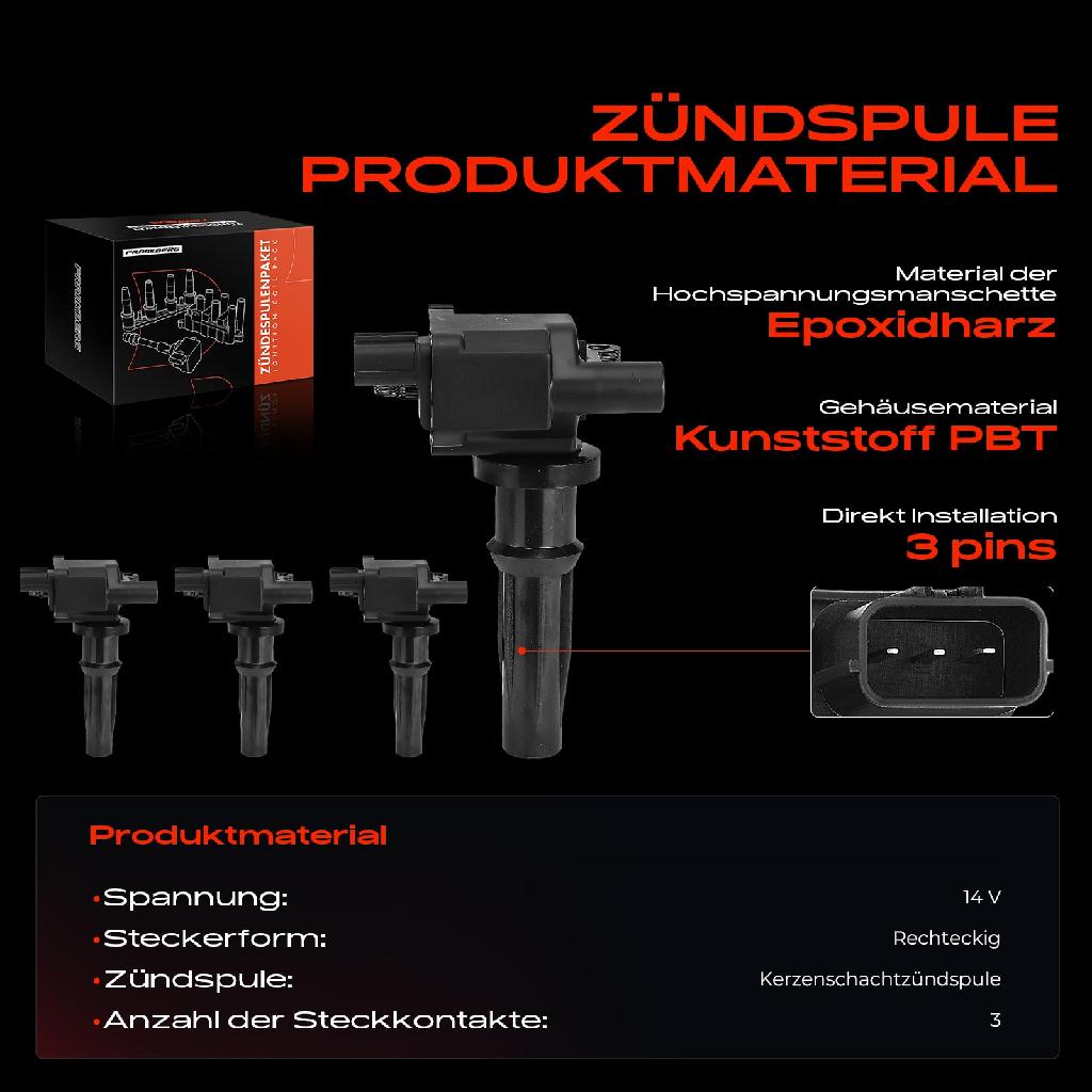4x Zündmodul Zündspule für Hyundai Getz Santa Fé I Sonata IV Trajet Tucson KIA Magentis Sorento