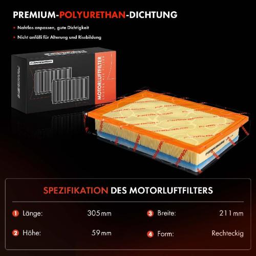 2x Luftfilter Filtereinsatz für Ford Galaxy WGR Seat Alhambra 7V8 7V9 VW Sharan 7M6 7M8 Bild 2x Luftfilter Filtereinsatz für Ford Galaxy WGR Seat Alhambra 7V8 7V9 VW Sharan 7M6 7M8