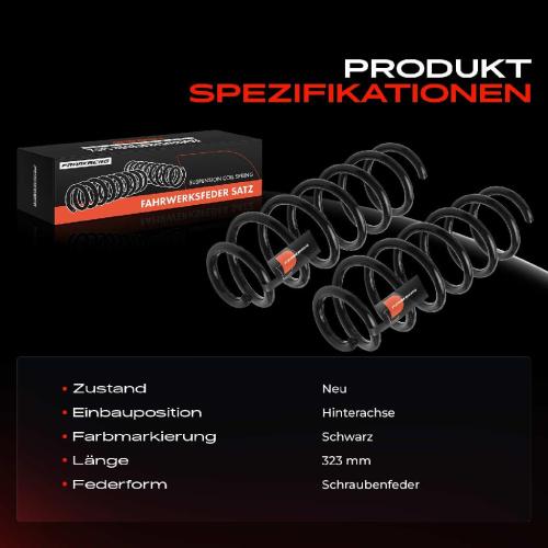 2x Fahrwerksfeder Hinterachse für Nissan Qashqai II SUV J11 J11 Renault Kadjar HA HL Bj ab 2013 Bild 2x Fahrwerksfeder Hinterachse für Nissan Qashqai II SUV J11 J11 Renault Kadjar HA HL Bj ab 2013