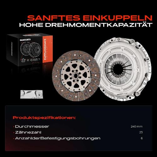 Frankberg 1x Kupplungssatz für Ford Focus C-Max II Stufenheck Turnier Kuga I Volvo C70 Cabriolet S40 V50 V70 III 2.0L Bild Frankberg 1x Kupplungssatz für Ford Focus C-Max II Stufenheck Turnier Kuga I Volvo C70 Cabriolet S40 V50 V70 III 2.0L