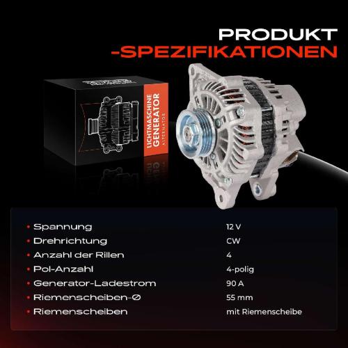 Frankberg 1x Lichtmaschine Generator für Smart Fortwo Cabrio/Coupe 451 1.0 Turbo Brabus Bild Frankberg 1x Lichtmaschine Generator für Smart Fortwo Cabrio/Coupe 451 1.0 Turbo Brabus