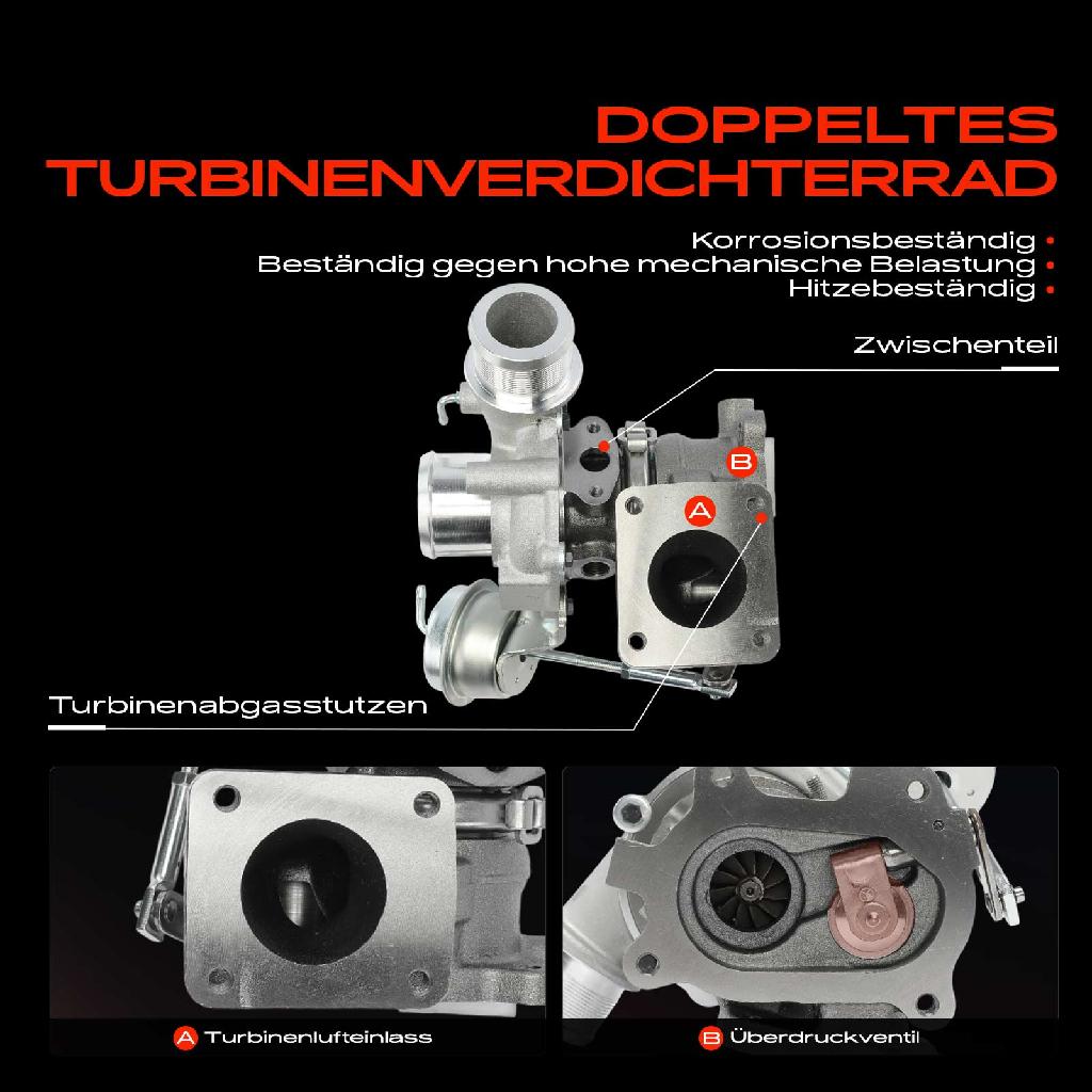 1x Abgasturbolader für Alfa Romeo Giulietta Kasten/Schrägheck Mito Fiat 500L 500X Bravo II Doblo Cargo MPV